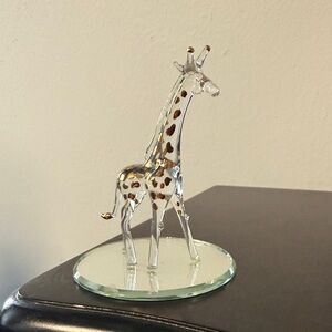 Elegant Glass Giraffe Figurine